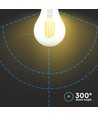 Ampoule LED filament E27 10W - A60, verre clair, 1055lm, 4000K