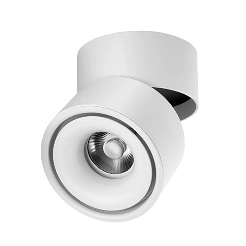 10W Dæmpbar RA98 LED loftspot - Hvid, justerbart, til påbygning