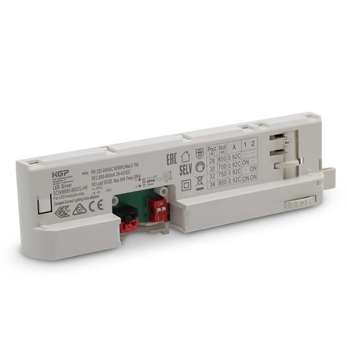 Driver de remplacement pour spot sur rail - Blanc, Compatible avec spot sur rail 3 phases, 24-42V, 650-800mA