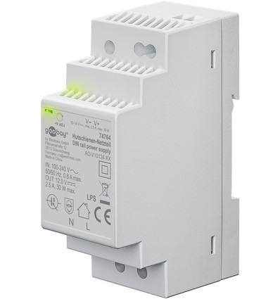 30W / 12V DC DIN-skinne strømforsyning - 2.5A