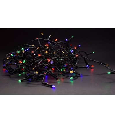 Guirlande lumineuse de Noël LED multicolore 9 m - 120 LED, fonction mémoire, IP44 extérieur, avec télécommande IR, 230V