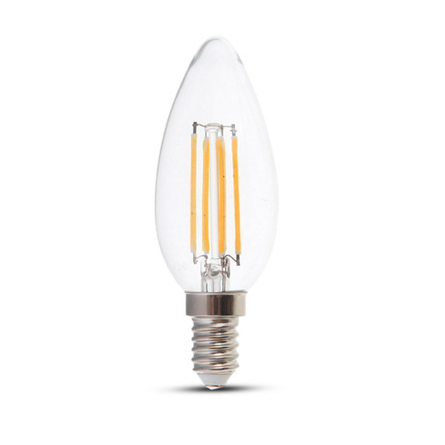 Ampoule LED flamme E14 4W dimmable - Filament, blanc chaud
