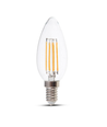 E14 4W dimbar LED-kronljuslampa - Filament, varmvit