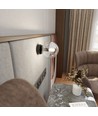 Outlet: Rossi K1 Sort/Transparent væglampe - Ø14 cm, E14, 230V, uden lyskilde