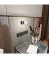 Outlet: Rossi K1 Sort/Transparent væglampe - Ø14 cm, E14, 230V, uden lyskilde