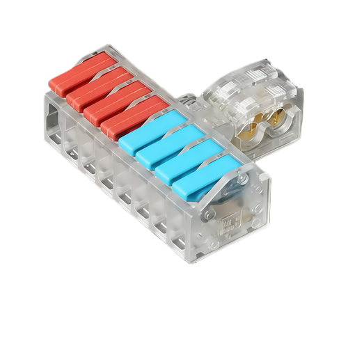 1 pc. connecteur en T sans vis - 250V, 2 à 8, 32A