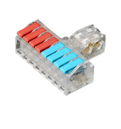 1 pc. connecteur en T sans vis - 250V, 2 à 8, 32A