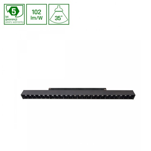 15W 48V SHIFT spot sur rail pour rail magnétique - 102lm/W, 48V, garantie 5 ans, aluminium