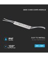 Module 3 LED, 1W, Rouge - IP67 étanche, 12V, 2835 SMD, dos autocollant