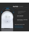 Détecteur de mouvement V-Tac à tête mobile - Compatible LED, IP44