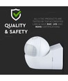 Détecteur de mouvement V-Tac à tête mobile - Compatible LED, IP44