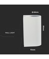 Applique murale GU10 Up/Down - IP44 extérieur, blanc, aluminium, sans source lumineuse