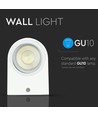 Applique murale GU10 Up/Down - IP44 extérieur, blanc, aluminium, sans source lumineuse