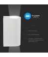 GU10 vägglampa med upp/ner ljus - IP44 utomhus, vit, aluminium, utan ljuskälla