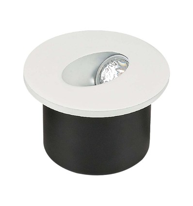3W Ø7,5cm ronde LED inbouwspot voor trappen - 270lm, 4000K, wit, gat: Ø6,2 cm