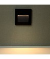 Applique murale LED encastrable 2W - IP65, carrée, noir, 70lm, intérieur / extérieur
