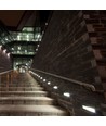 Luminaire d'escalier LED 3W - IP65, noir, rectangulaire, 4000K, 110lm