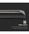 Luminaire d'escalier LED 3W - IP65, noir, rectangulaire, 4000K, 110lm