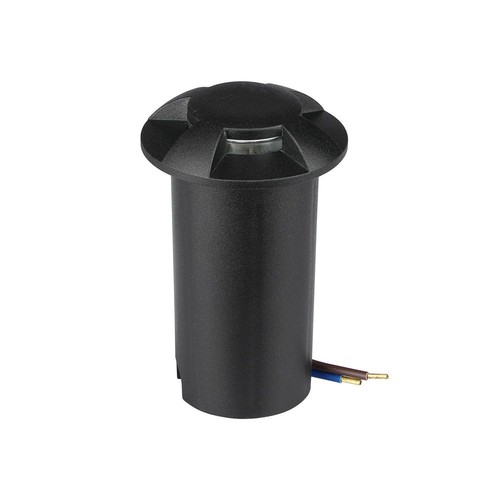 1W LED Innfellingsspot - Lys 3000K, Sort.