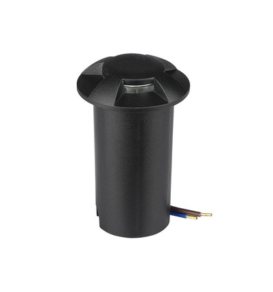 1W LED Markspotlight - Ljus 3000K, Svart.