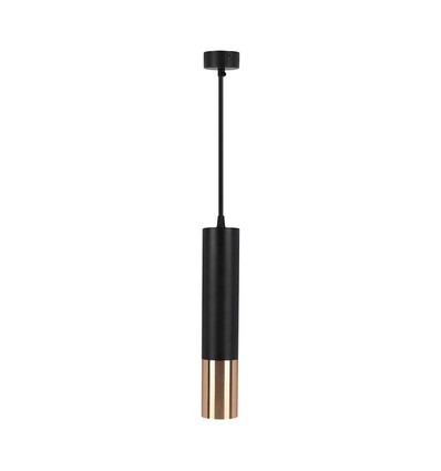 V-Tac GU10 zwart/goud hanglamp - Ø6x30cm, GU10