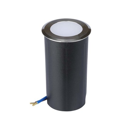 1W nedgravd spotlight - LED, lys 6400K, sølv