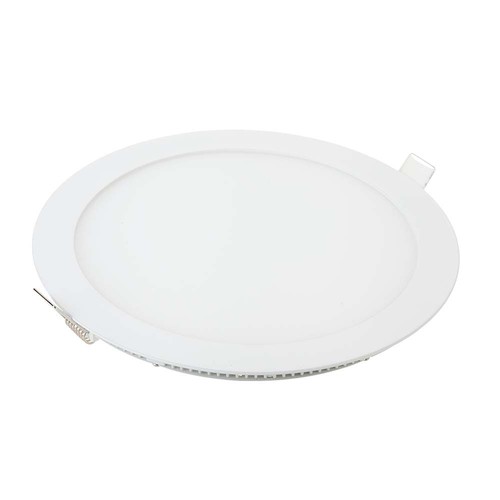 12W Ø17cm LED indbygningspanel - 4000K, Hul: Ø15,5 cm, Mål: Ø17 cm, hvid kant, flicker free