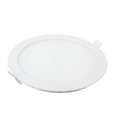12W Ø17cm LED inbouwpanel - 4000K, Zaagmaat: Ø15,5 cm, Afmeting: Ø17 cm, witte rand, flicker free