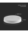 24W Ø28,8cm LED loftlampe - 110lm/W, rund, hvid kant, backlit, inkl. lyskilde