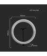 10W LED RINGLICHT - 10 inch, met tafelframe, 3200K-5500K