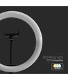 10W LED RINGLICHT - 10 inch, met tafelframe, 3200K-5500K