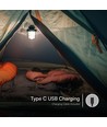 Lanterne de camping LED rechargeable, 5W - IP44, dimmable, CCT réglable, USB-C