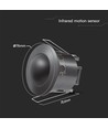 Détecteur de mouvement V-Tac encastrable - Compatible LED, noir, IP20
