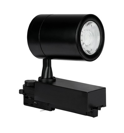 35W 3-fase railspot - 24 graden, 4000K, zwart, COB LED, IP20