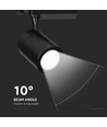35W 3-fase railspot - 24 graden, 4000K, zwart, COB LED, IP20