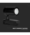 Spot sur rail triphasé 35W - 24 degrés, 4000K, noir, COB LED, IP20