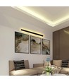 Applique murale linéaire LED 20W, 101cm - IP65, 3000K, noir, angle 150 degrés