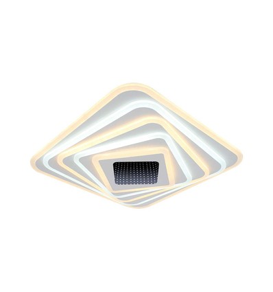 150W LED Smart loftslampe med 3D effekt - 50x50cm, CCT, dæmpbar, inkl. fjernbetjening