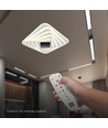 150W LED Smart loftslampe med 3D effekt - 50x50cm, CCT, dæmpbar, inkl. fjernbetjening