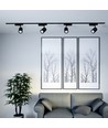 Spot sur rail triphasé 35W - 3000lm, 24 degrés, noir, 3000K, IP20, tracklight 4 fils