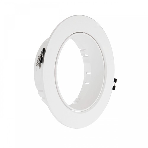 Spot en saillie rond pour 1x AR111 GU10 - Blanc, plastique PC, sans source lumineuse