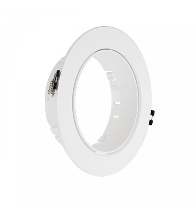 Spot en saillie rond pour 1x AR111 GU10 - Blanc, plastique PC, sans source lumineuse