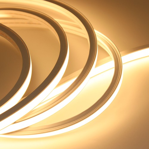 10m 10W/m AnyCut Neon Flex 10x10 Warm wit LED strip - 24V DC, geen knipafstand
