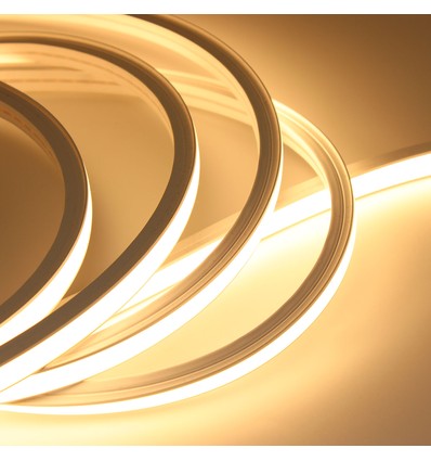 10m 10W/m AnyCut Neon Flex 10x10 Varm hvit LED-strip - 24V DC, ingen klippeavstand