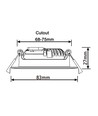 Spot encastrable 7W RA96, DimToWarm+CCT, Dimmable - Trou: Ø6,8 cm, Dim: Ø8,3 cm, Bord blanc