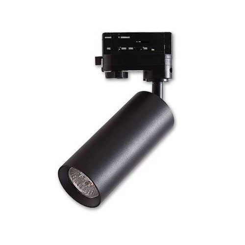 Spot sur rail triphasé GU10 - Noir, compatible avec rails V-Tac/Global, sans source lumineuse