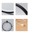 Slim Cirkel RGBIC lampe - Hvid, Ø30cm, Bluetooth, 5V USB