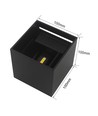 6W CUBIC RGB+CCT wandlamp - IP65, Tuya Smart, zwart, vierkant, up/down, verstelbaar, binnen / buiten, incl. lichtbron