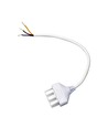 Strömkabel - Vit, 0,3 m, 3x0,75 mm²