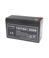 12V / 7Ah blybatteri - 151x65x100mm, ABS, VRLA laddningsbart batteri